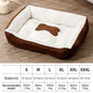 Plush Winter Pet Bed for Dogs & Cats - Thickened Breathable Dog Sofa with Non-Slip Bottom, Multiple Sizes S-XXXL