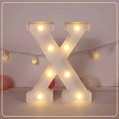 21.8cm White LED Letter&Number Night Lights,Battery Powered Decoration Lights,Wall Lights For Wedding,Birthday,Party,Christmas