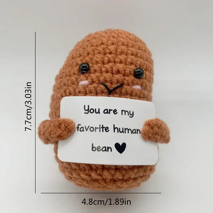 Emotional Support Pickles Handmade Mini Funny Cucumber Gift Cute Handwoven Ornaments Crochet Knitting Doll Christmas Gift