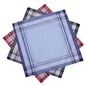 6-Pack Pure Cotton Plaid Handkerchiefs 15.7 x 15.7 in (40 x 40 cm) Absorbent Unisex Sweat-Wiping Cloths for Wedding Favors, Table Mats & Outdoor Use