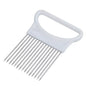 1-Piece Colorful Onion Slicer & Holder Stainless Steel Vegetable and Potato Slicing Tool