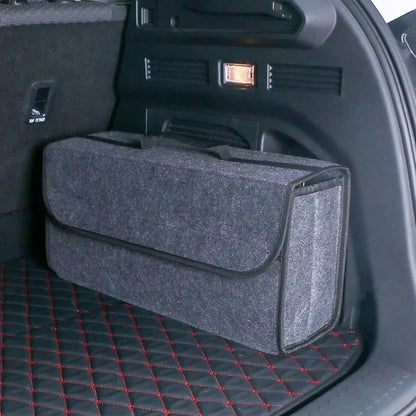Woolen Felt Car Trunk Organizer Multi-Pocket Under-Seat Cargo Storage Bag