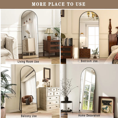Arched Full-Length Floor Mirror – Free-Standing Full Body Mirror for Bedroom, Living Room & Dressing