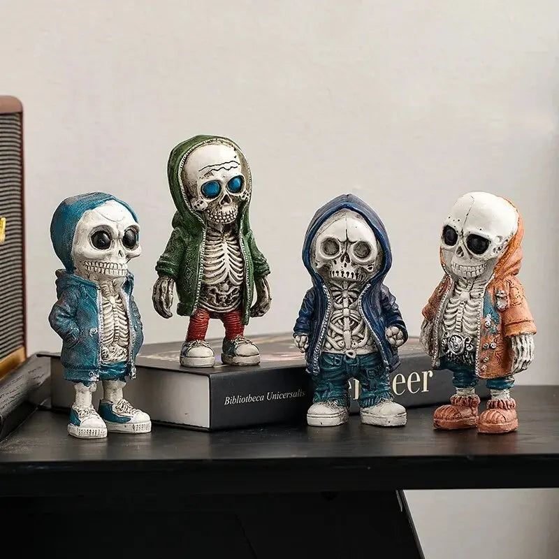 Halloween Resin Skeleton Figurines, 15 x 6 x 4cm, 1 or 4 Pieces
