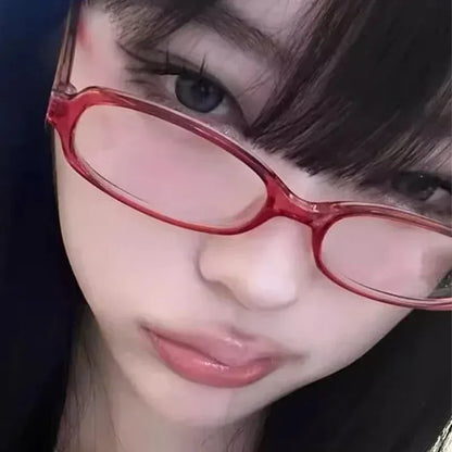 Y2K Retro Rectangle Fashion Glasses - Blue Light Blocking, Acetate Frame, TAC Lens, 4 Colors, Women's Vintage Eyewear