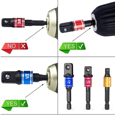 Impact-Grade 105° Angle Socket Adapter Right Angle Drill Driver Extension Screwdriver Bit Holder