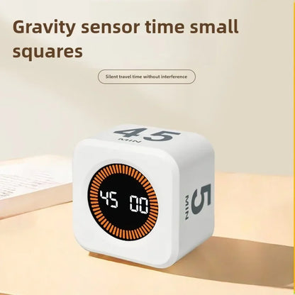 Gravity Cube Productivity Timer – 4-Preset LED Countdown for Kids, Study & Kitchen