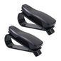 Universal 180° Rotating Car Sunglasses Clip Holder – Dual-Buckle ABS Sunglass & Card Organizer