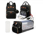 3 in 1 Diaper Bag Backpack with Foldable Baby Bed & USB
