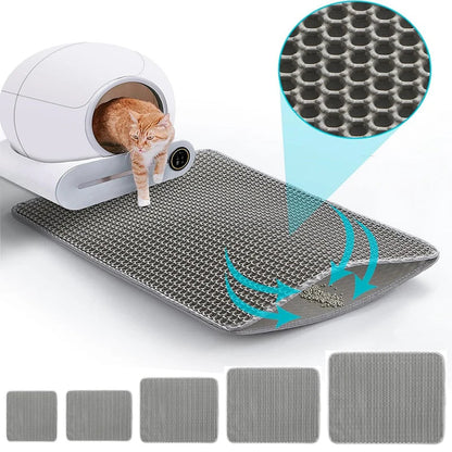 Waterproof Double-Layer Cat Litter Mat – Non-Slip EVA Litter Trapping Pad (Multiple Sizes)