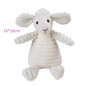 Plush Corduroy Squeaky Dog Toy, Bite-Resistant Animal Plush for Puppies & Small to Large Dogs, Training & Chew Toy
