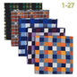 5-Pack Men's Microfiber Pocket Squares 12.6 in (32 cm) - Jacquard Woven Wedding & Formal Handkerchiefs, Assorted Patterns