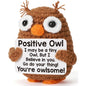 Funny Crochet Positive Inspirational Emotional Support Owl Doll Home Room Decoration Handmade Knitted Owl Desktop Ornament Gift