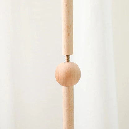 Wooden Crib Mobile Bed Bell Bracket for Baby 0–12 Months