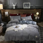 Thick Velvet Duvet Cover Set with 2 Pillowcases - Warm Winter Comforter Cover, Available 150×200 to 220×240 cm (59×79 to 87×94 in)