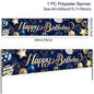 Gold Glitter Happy Birthday Party Backdrop For Photo Black  Happy Birthday Adult Theme Party Decoration Supplies DIY Backdrops