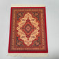 Woven Persian Flower Mouse Pad 9.1 x 7.1 in (23 x 18 cm) Non-Slip Rubber Desk Mat with Fringe — Retro Style