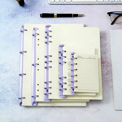 A5 A6 A7 Ring Binder Clips Loose-leaf Binding Strip Colorful Metal Binding Clips Office School Supplies Diameter 2cm