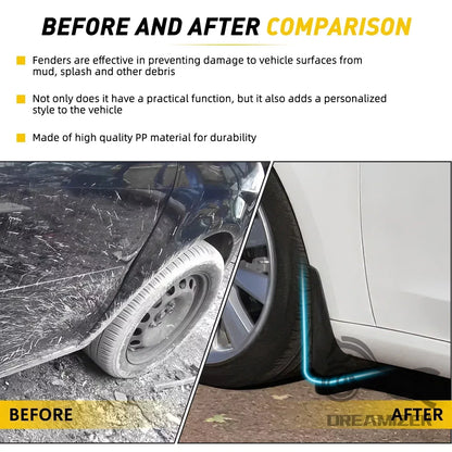 4-Piece Black Mudflaps for Nissan Altima Sedan