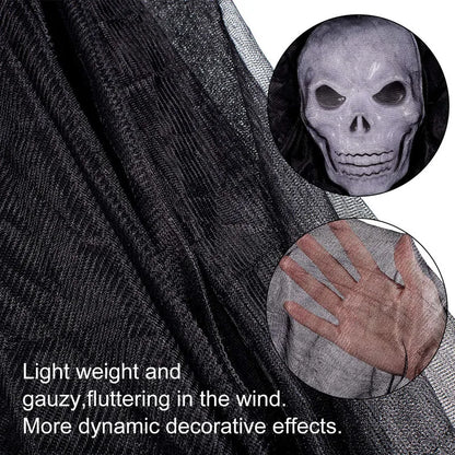 Hanging Skull Ghost Halloween Decoration with Light and Sound Options