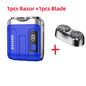 Mini Rechargeable Electric Shaver – Digital Display Dual Rotary Blades & Trimmer, Waterproof Travel Shaver (60 Min Run Time)