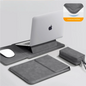 PU Laptop Sleeve with Built-in Stand 13–16 Inch — Slim Protective Case