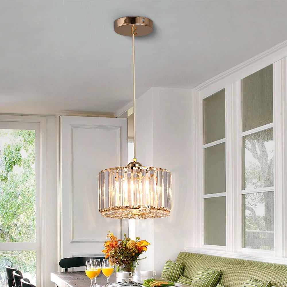 Modern LED Crystal Pendant Light & Ceiling Lamp – Luxury Chandelier for Home Decor