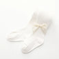 Baby Girls Cotton Mesh Tights with Bowknot - Infant & Toddler Pantyhose 0-4 Years