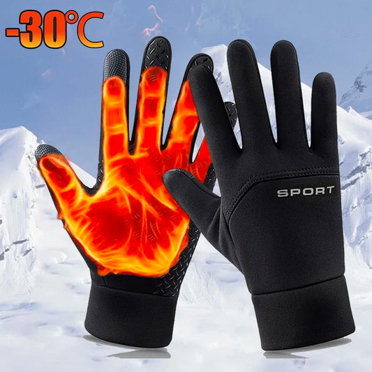 Winter Touchscreen Windproof Thermal Gloves for Men & Women – Cycling, Running, Hiking & Skiing