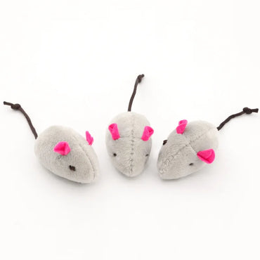 3–200 Pack Rattle Cat Mouse Toys – Prefilled Catnip Faux Fur Interactive Cat Toys for Cats