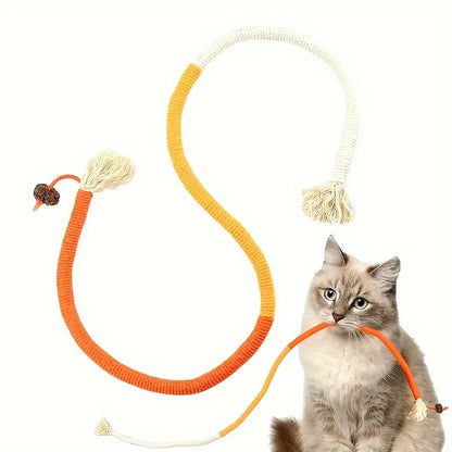 Cat Sisal Rope Chew Toy – Durable Teeth Grinding & Interactive Teasing Play, 1-Pack
