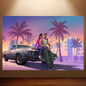 GTA 6 Poster Grand Theft Auto VI Game Poster Canvas Wall Art Painting Game Room Wall Decor Bedroom Wall Art Sticker Home Decor