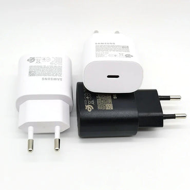 25W USB-C PD Fast Charger Adapter with 1.0 m (3.3 ft) Type-C Cable - EU Plug, PD & PPS Super Fast Charging
