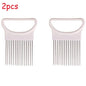 Colorful Onion Slicer & Holder - Stainless Steel Potato Chip Style Vegetable Slicer (1/2/3/4-Pack)