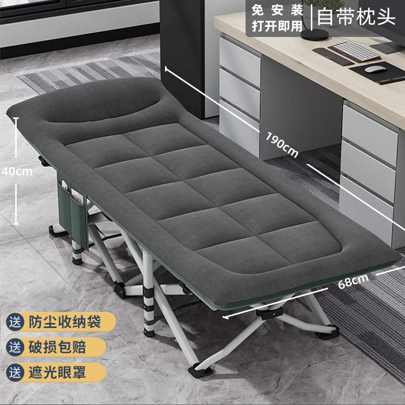 Camping Cot Comfortable with Pad Portable Folding Bed for Sleeping
