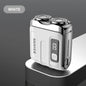 Mini Rechargeable Electric Shaver – Digital Display Dual Rotary Blades & Trimmer, Waterproof Travel Shaver (60 Min Run Time)