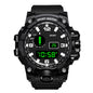 Men's Large Dial Digital Sports Watch – 55mm Waterproof Luminous Alarm Military Style