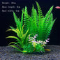 Artificial Aquarium Plants – Plastic Underwater Green Shrubs with Resin Base, Fish Tank Decoration
