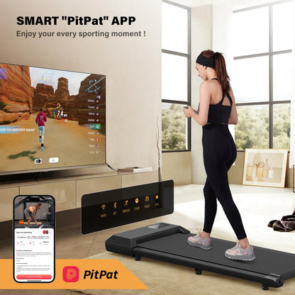 Under-Desk Treadmill 2.5HP — Quiet Walking Pad with App, Remote & LCD