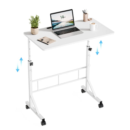 JHK 31.5" Mobile Standing Desk - Height Adjustable 27.95"-43.70", Pin-Lock, 4 Wheels, 88 lb, Walking Pad Treadmill Desk