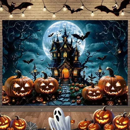 Halloween Photography Backdrop, Printed Vinyl