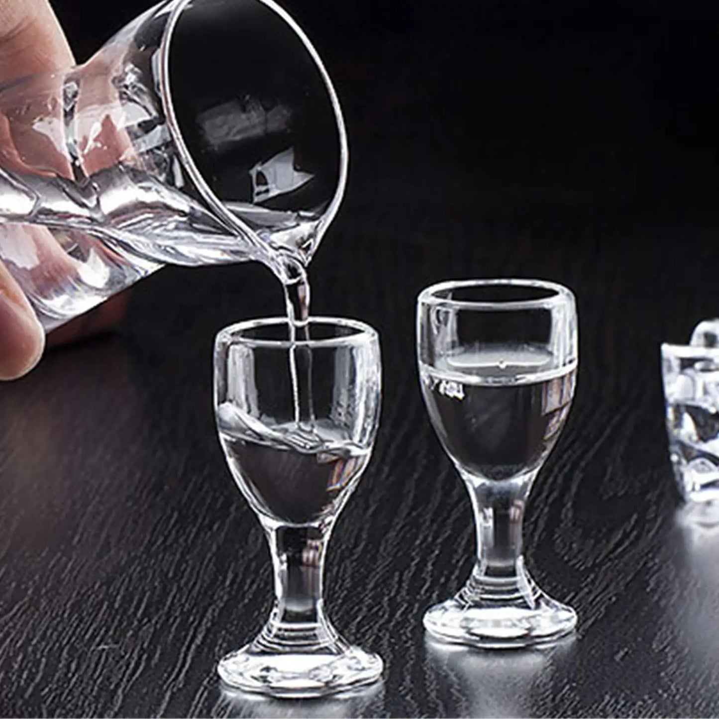 6-Pack Mini Stem Shot Glasses Set — 10/15/25 ml (0.34/0.51/0.85 fl oz) Clear Glass Mini Wine Cups for Sake & Spirits