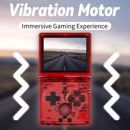 3.5-inch (8.9 cm) Flip Handheld Game Console – 64GB, 64‑Bit Linux IPS Clamshell Retro Gaming with WiFi & HDMI