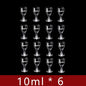 6-Pack Mini Stem Shot Glasses Set — 10/15/25 ml (0.34/0.51/0.85 fl oz) Clear Glass Mini Wine Cups for Sake & Spirits