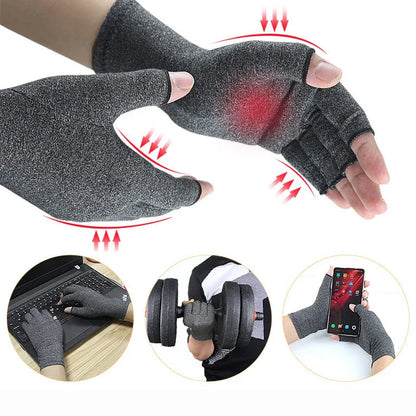 Fingerless Compression Gloves 1 Pair – Wrist Support for Hand Pain, Arthritis & Carpal Tunnel