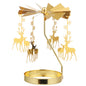 Carousel Candle Spinner Rotating Tealight Holder for Wedding, Christmas & Home Office Decor – Gold, Silver