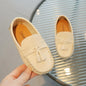 Kids Moccasin Loafers Slip-On Tassel Non-Slip PU Leather Flats for Boys and Girls (Ages 7-12)