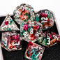 7-Piece Resin Sharp-Edge Polyhedral Dice Set for D&D & RPGs - D20 D12 D10 D8 D6 D4