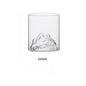 Snow Mountain 3D Glass Drinkware – Transparent Whiskey & Water Cup, Multipurpose, 180ml (6.1oz) & 300ml (10.1oz)