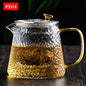 Heat-Resistant Borosilicate Glass Teapot 450 mL (15.2 oz) — Kung Fu Tea Kettle for Puer, Coffee & Office